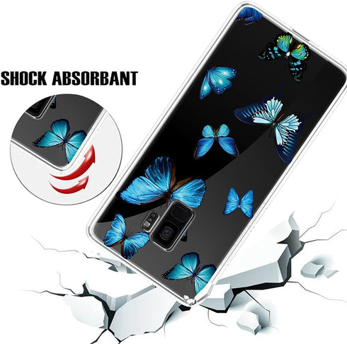 for Galaxy S9, Samsung S9 Case for Girls Women, Cute Clear Slim Shockproof Pattern Soft Flexible TPU Rubber Back Phone Protective Cover Cases for ...