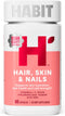 HABIT Hair, Skin & Nails Supplement (60 Capsules) - New Look, Supports Skin Hydration, Hair & Nail Strength, Biotin 2000mcg, Vitamin A & C, Hyalur...