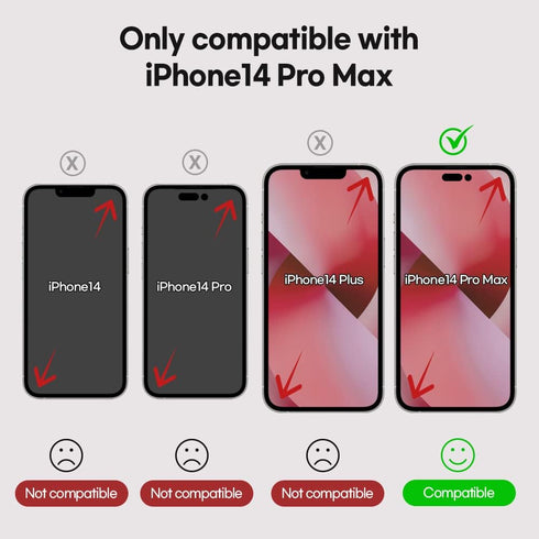 Tempered Glass Screen Protector for iPhone 14Promax(2022) - 2 Pack with Baditude's Special allighment tool...