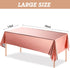 Tatuo 3 Pieces Foil Party Rectangular Table Covers Table Cloth 54 x 108 Inch Shiny Plastic Waterproof Tablecloth Party Desk Cover for Wedding Anni...