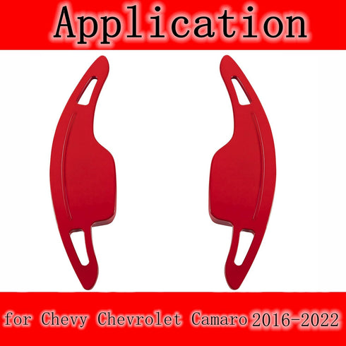 Yoursme Aluminum Steering Wheel Paddle Shifter Extension Cover Trim Shift Interior Accessories for Chevy Chevrolet Camaro 2016-2022, for 2014-2019...