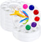 36Pcs Paint Tray Palettes,Plastic Paint Pallet,Round Plastic Palette with 10 Wells,Washable Paint Palette for Kids Adult Student DIY Craft Art Pai...