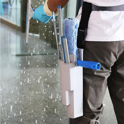 Window Cleaning Holster with Belt - Detachable Side Bucket Squeegee Holder Tool Belt...