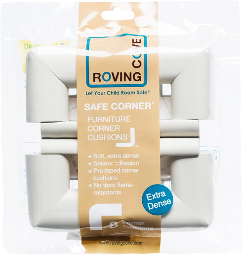Roving Cove HeftyFit Corner Protector for Baby (8 Large Corners), Heavy-Duty Soft Rubber Foam Furniture Corner Bumper Guards, 3M Adhesive Pre-Tape...