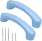 2pcs Ceramic Cabinet Pulls Blue Drawer Knobs, Arch Shaped Dresser Knobs 3-3/4 Inch Cute Kitchen Cabinet Pull Handles, Small Vanity Knobs Hardware ...