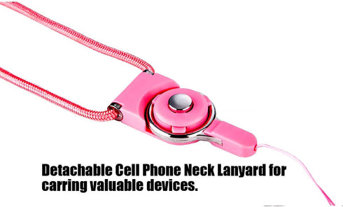 4Pack Cell Phone Neck Lanyard Strap, Universal Smartphone Strap 14.6" Nylon Necklace rope,Wrist,Key chain Charms...