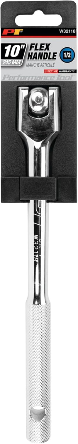Performance Tool W32118 1/2-in Drive Flex Handle Home Improvement Hand Tool, Silver, 10-Inches...