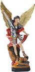 QIANLING 8.7 inch St Michael Statue, Archangel Michael Statues, San Miguel Arcangel Statue,Michael Archangel Defeated Lucifer Tramples Demon Statu...