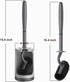 HAMITOR Toilet Bowl Brush Holder Set: Curved Design with Holder for Deep Cleaning Under Rim - Compact Hidden Scrubber for Small Space - Modern RV ...