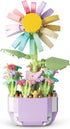 Mini Building Block Flower Toy for Kids 360 Pcs, Creative Potting Building Blocks Flowers, Plant Series for Kids Artificial Flower Toy Gifts for A...