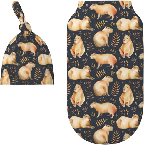 Capybaras Swaddle Blankets Newborn Receiving Blanket Baby Swaddle Wrap Soft Sleeping Sack for Baby Girls Boys...