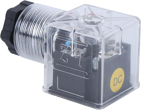 Hydraulic Solenoid Coil Plug, Solenoid Valve Coil,Transparent Voltage Universal Accessories with Light without Wire DC24 5Pcs...
