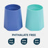 Tiny Twinkle Silicone Baby Cup 2 Pack - Open Training Cup for Independent Drinking, 4 oz (Blue, Mint)...