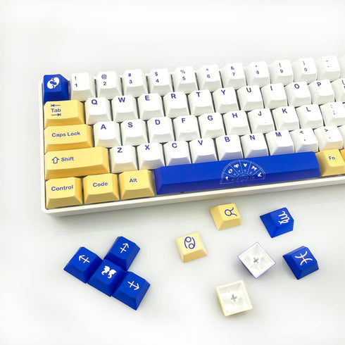 kutethy PBT Keycaps,135 Keys Constellation Style Keycaps for Cherry Gateron MX Switches Mechanical Keyboards (White)…...