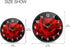 ALAZA Red Rose Flower Black Wall Clock Battery Operated Silent Non Ticking Clocks for Living Room Decor 12 Inch / 9.5 Inch...