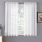 Tollpiz Short Sheer Curtains Linen Textured Bedroom Curtain Sheers Light Filtering Rod Pocket Voile Curtains for Living Room, 54 x 45 inches Long,...