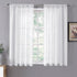 Tollpiz Short Sheer Curtains Linen Textured Bedroom Curtain Sheers Light Filtering Rod Pocket Voile Curtains for Living Room, 54 x 45 inches Long,...