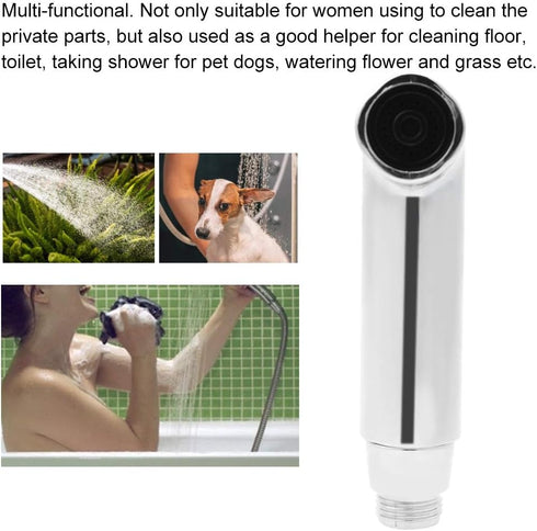 Multi-Functional ABS Bathroom Handheld Toilet Bidet Shower Hose Holder Stainless Steel Toilet Handheld Showers Nozzle Head for Personal Hygiene, P...