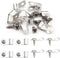 80 Pcs Fence Wire Clamps with Screw Agricultural Fencing Mounting Clips, Stainless Steel Wire Clips Cord Clamp for Mount 12-16 Gauge Welded Wire t...