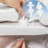 2PCS Universal White Plastic Toilet Cover Screw Replacement Parts, Toilet Cover Hinge Bolts and Nuts, Replacement Parts for Top Mount Toilet Cover...