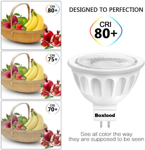 10Pack MR16 LED Light Bulbs, AC/DC12 Volt LED Spotlight Bulb, Gu5.3 Bi-Pin Base, 5 Watt(50 Watt Equivalent), Non Dimmable, 3000 Kelvin Warm White,...