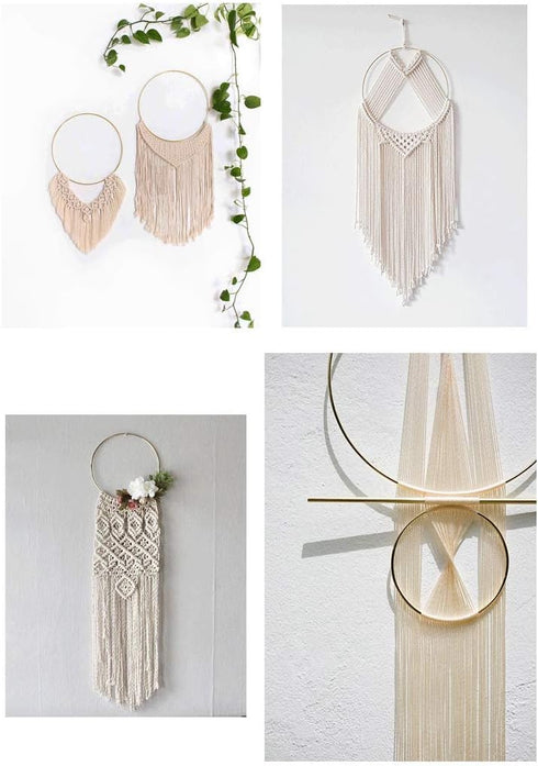Macrame Hoop Gold Metal Rings for Dream Catcher Crafts (4" 6" 8" 9Pack)...