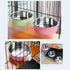 Crate Dog Bowl, Removable Stainless Steel Water Food Feeder Bowls Hanging Pet Cage Bowl Cage Coop Cup for Dogs Cats Puppy Rabbits Bird and Small P...