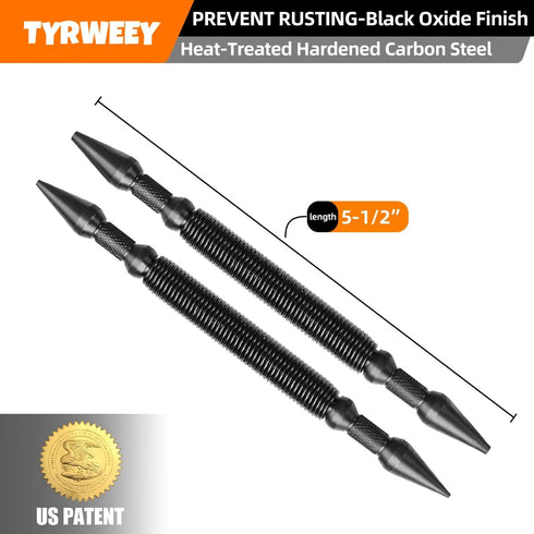 2-Piece Nail Setter Dual Head Nail Set, Dual Head Nail Setter, Spring Loaded Center Hole Punch, Hand Tool for Metal or Wood, Nail Setter Features ...