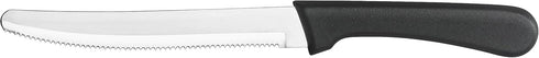 New Star Foodservice 58994 Stainless Steel Steak Knife, 4.5-Inch Rounded Serrated Blade with Plastic Handle, Set of 12...