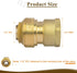 JUWO 1/2" x 1/2" NPT Female Adapter for PEX, Copper, CPVC Pipe, Push to Connect Brass Plumbing Fitting with Upgraded Stiffener (6 Pack)...