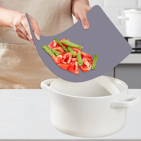 Plastic Cutting Boards for Kitchen, WK Small Flexible Cutting Board Set of 3, Non Slip Cutting Mats for Meat, BPA Free, Dishwasher Safe, Mini Size...
