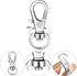 35 Pieces Swivel Clasps Lanyard Snap Hooks Swivel Snap Hooks Metal Keychain Clip Hooks Lobster Claw Clasps for Keychain Key Ring Crafts (Silver)...