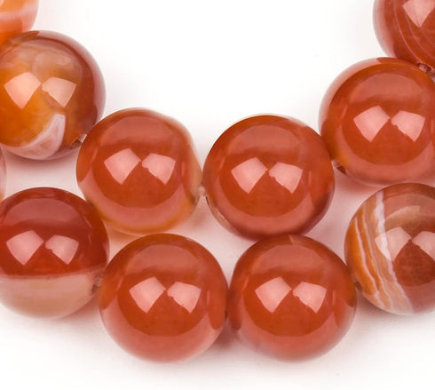 Red Striped Agate 6mm Round Beads, 60 Pcs Natural Stone Gemstone Beads for Jewelry Making, DIY Crafts, Bracelets, Necklaces, and Earrings...