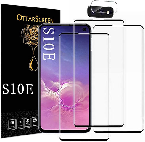 Galaxy S10e Screen Protector?2+1 Pack?Camera Lens Protector Fingerprint Compatible Full Coverage 9H Hardness Tempered Glass Screen Protector for S...