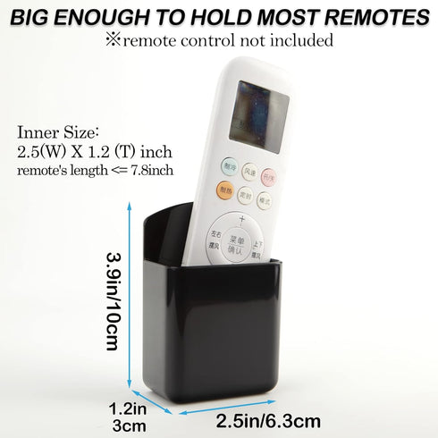 Remote Control Holder Wall Mount 6Pack, Hole-Free Storage Box for Tv Fan Light Air-Conditioner RV Table Small Adhesive Organizer for Bedroom Headb...