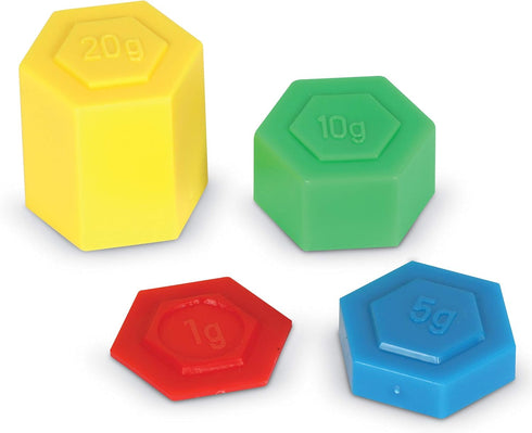 Learning Resources Hexagram Weights - Set of 54 Pieces, Ages 8+ Math Teacher Supplies, Math Learning Tools, Math Games for Kids...