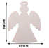 Pack of 50 Wooden Crafts to Paint 3 inch Christmas Tree Hanging Ornaments Unfinished Wood Cutouts Christmas Decoration DIY Crafts (Wooden Angel Cu...