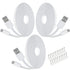 3 Pack 16.4FT USB Power Extension Cable for Yi Camera,Wyze Cam,Oculus Go,Echo Dot Kid Edition,Nest Cam,Netvue,Blink,Furbo Dog,Kasa Cam,YI Dome Hom...