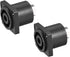 uxcell 4-Pole Speaker Panel Mount Connector,Audio Speaker Jack Twist Lock,Speaker Jack Plate with Metal Insert,2Pcs...