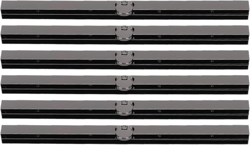 6Pcs Metal Wallet Frame Strip Clasp Metal Openable Replacement Iron Lightweight Straight Side Bag Supplies Hardware Accessories 19cm/ 7.5inch(Gray...