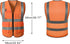 GOOFIT High Visibility Safety Vest for Men and Women Cycling Vest with Zip Reflective Vest Work Vest With 4 Front Pockets and Zip S Orange...