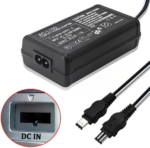 AC-L100 Power Supply Charging Adapter for Sony Handycam Camera Camcorder,8.4V 1.5A,for DCR TRV128 TRV103 TRV130 TRV150, CCD-TRV108 TRV308 Replace ...