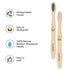 Biodegradable Eco-Friendly Natural Bamboo Charcoal Toothbrushes, FSC Certified and PETA Approved - 12 Count...