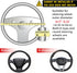 15 inch Car Steering Wheel Cover, Carbon Fiber Microfiber PU Leather Elastic Steering Wheel Protector for Men Women, Anti-Slip Breathable Car Inte...