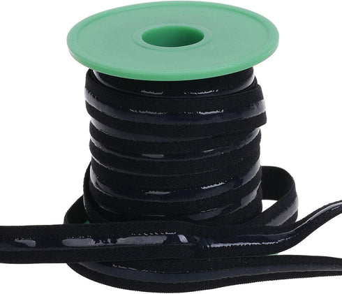 COTOWIN 2/5" Wide Non Skid Clear Silicon Elastic, 10 yd, Black...