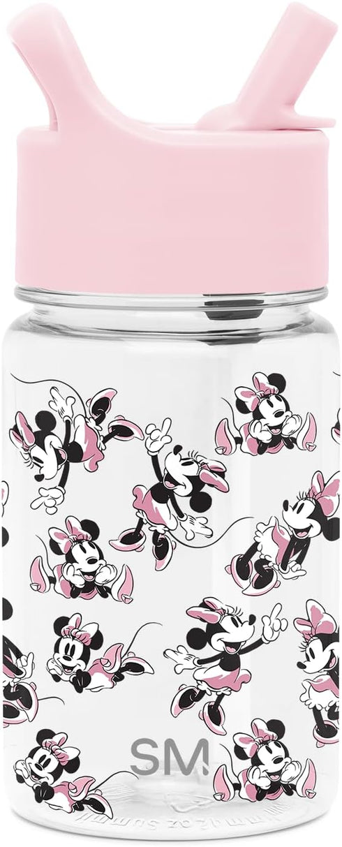 Simple Modern Disney Minnie Mouse Kids Water Bottle Plastic BPA-Free Tritan Cup with Leak Proof Straw Lid | Reusable and Durable for Toddlers, Gir...