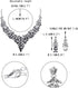 EVER FAITH Women's Crystal Elegant Bridal Floral Cluster Teardrop Statement Necklace Earrings Set...