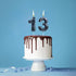 Nuanchu 13th Birthday Candles Black Number 13 Candles Happy Birthday Cake Topper 3D Diamond Shape Numeral Candles Decoration for Boy Girl Women We...