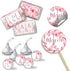 Ooh La La Watercolor Floral Paris Birthday Party Sticker Bundle Kit 429 pieces!!! Includes 60 2 Circle Stickers for Favors & Goodie Bags, 45 Mini ...