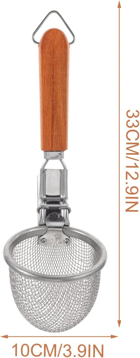 Kichvoe Stainless Steel Noodle Strainer Mesh Pasta Basket Spaghetti Boiling Basket Fine Wire Mesh Sieve Cooking Frying Spider Spoon for Pasta Rame...